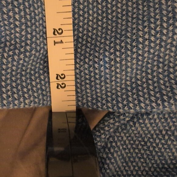 Peter Millar Sweater Mens M Blue White Striped Quarter Zip Mock Neck Sweater - Picture 6 of 7